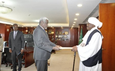 الزين إبراهيم يقدم أوراق اعتماده مندوبا دائماً للسودان لدى الإتحاد الإفريقي