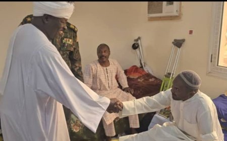 والي جنوب دارفور يتفقد جرحى "متحرك الصياد" ببورتسودان