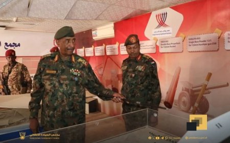 البرهان يتفقد مقر التصنيع الحربي في قري