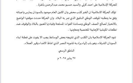 الحركة الإسلامية: لقاء علي كرتي وحسبو محمد عبدالرحمن في أنقرة "كذب محض"
