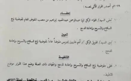 قرار بتعيين الفريق ادم هارون مفوضاً لـ DDR