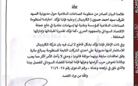 مجموعة "الكاردينال" توضح بشأن مديونيتها لدى الصناعات الدفاعية