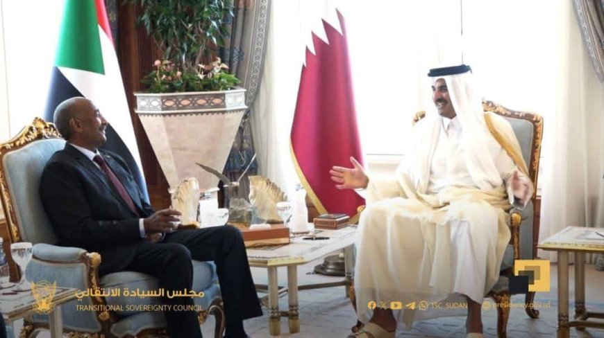 البرهان يلتقي أمير قطر ويعقدان اجتماعاً ثنائياً