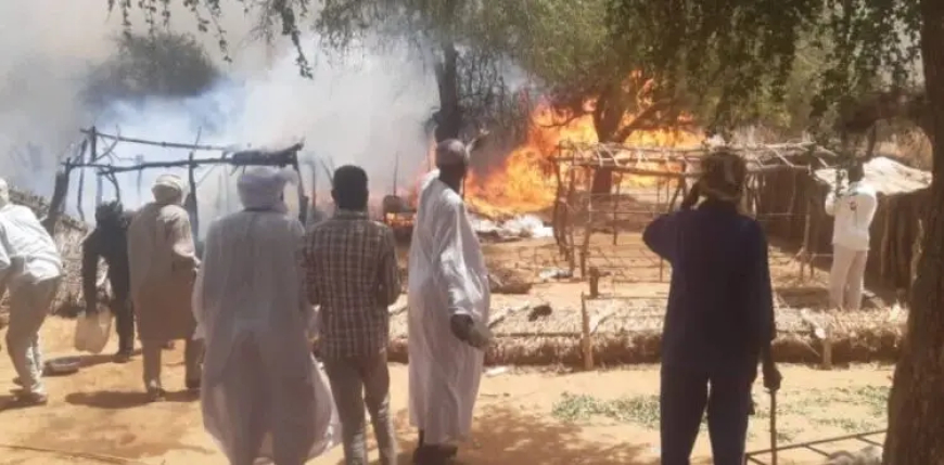 حريق هائل يلتهم سوق (جبل عيسى) بشمال دارفور