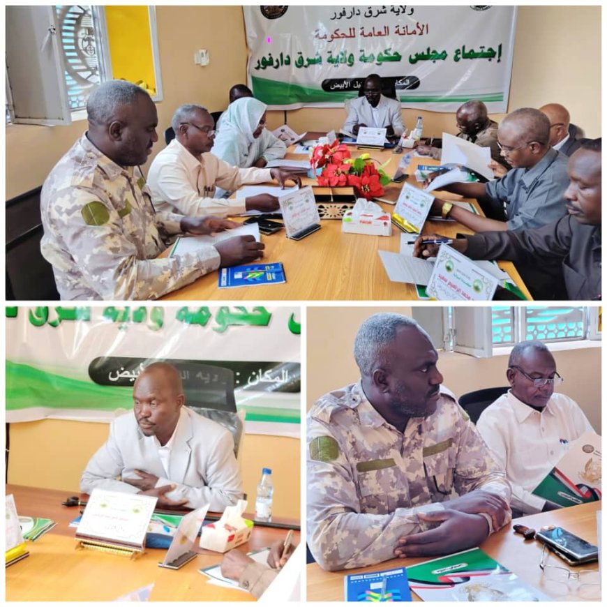 مجلس وزراء حكومة شرق دارفور يتلقى احاطة شاملة من رئيس المقاومة الشعبية بالولاية