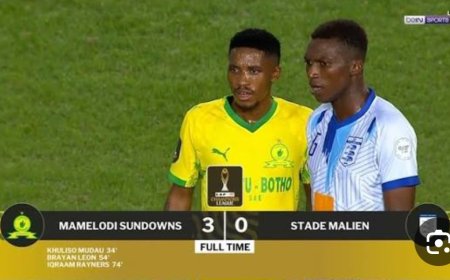 ماميلودي صنداونز يتخطّى الملعب المالي بثلاثية ويقترب من نصف نهائي أبطال أفريقيا 