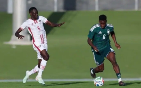 منتخب السودان يتفوق على الاخضر السعودي بهدفين  