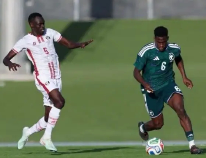 منتخب السودان يتفوق على الاخضر السعودي بهدفين  