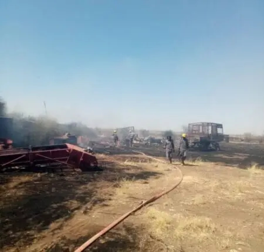 الدفاع المدني يسيطر على نيران «سكر الجنيد» ويمنع كارثة بالجزيرة