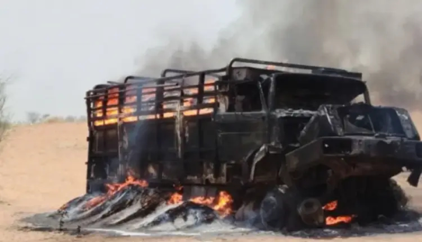 المليشيا تحرق شاحنات محاصيل غرب النهود