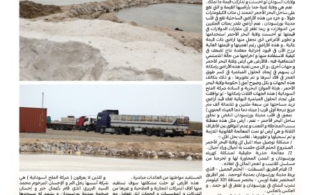 تسهم في حل عدد من المشاكل بالولاية..المعالجة القانونية وتسجيل الأرض توفر للبحر الأحمر أكثر من مليار دولار