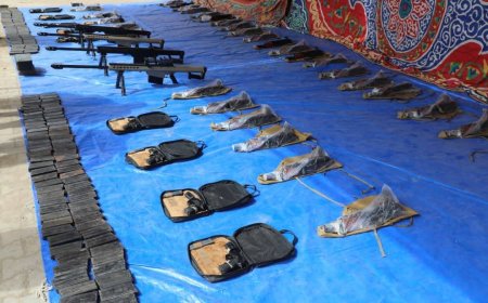 ضبط أسلحة وذخائر بحوزة متهمين أجانب بالبحر الأحمر