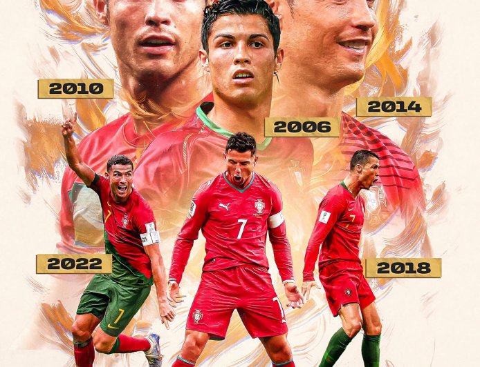 كرستيانو رونالدو يصبح أول لاعب في التاريخ يسجل في 6 نسخ مختلفة من نهائيات كأس العالم