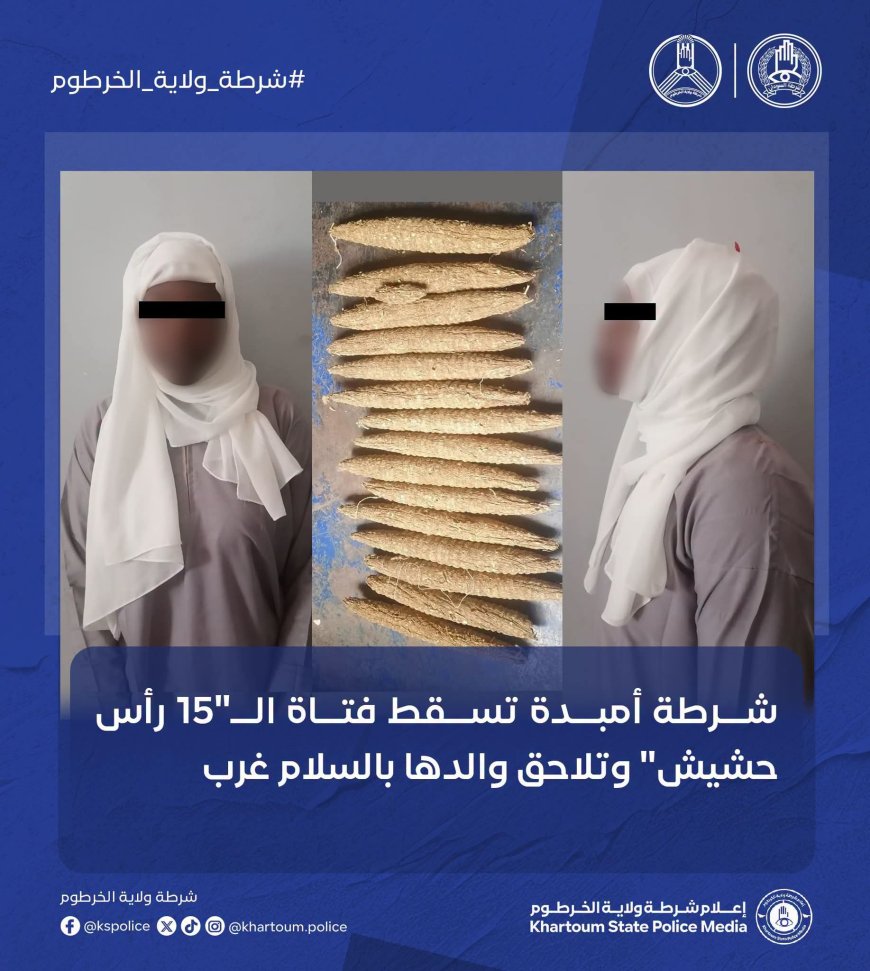 بحوزتها «15 رأس حشيش»... القبض على إبنة أكبر مروج للمخدرات في أم درمان 