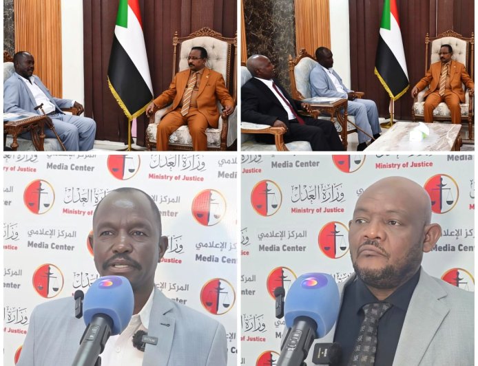 وزير العدل ووالي شرق دارفور يبحثان إعادة بناء المؤسسات العدالية بالولاية