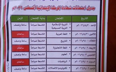 التربية بالخرطوم تنشر جدول إمتحانات المرحلة الابتدائية بالولاية 